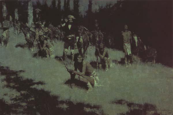 Frederic Remington Apache Scouts Listening (mk43)